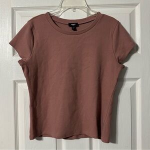 NWT Express Cropped Ribbed Short Sleeved Tee